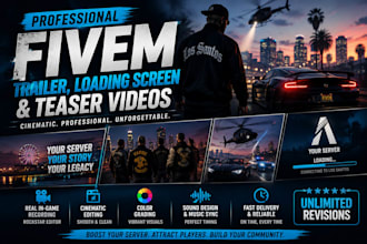 do fivem loadingscreen, cinematic trailer, fivem intro using rockstar editor