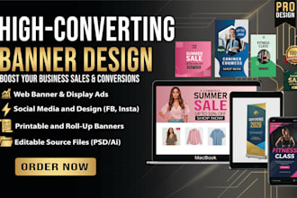 design modern banner ads and clean graphic design
