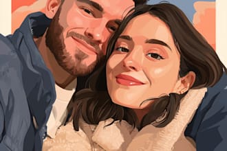 do couple portrait illustration