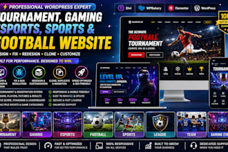 tournament website gaming website esport website sport website football website
