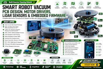 do smart robot vacuum pcb, motor drivers, lidar sensors and embedded firmware