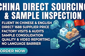 do amazon product research, 1688 sourcing, and china sample inspection