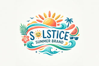 design a vibrant summer logo for your brand