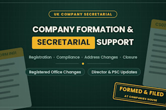 incorporate your company and file confirmation statement with companies house