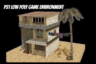 create low poly 3d environment game assets 3d low poly scene 3d game environment