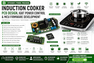 do induction cooker pcb design, igbt power control and mcu firmware development