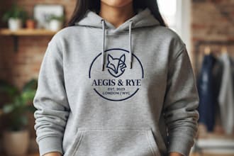 design a stylish hoodie logo for your brand