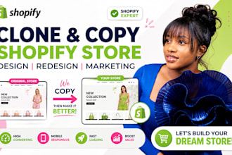 clone copy shopify store shopify website design and redesign shopify marketing