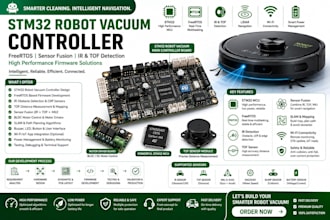 do stm32 robot vacuum controller, freertos sensor, ir tof detection and firmware