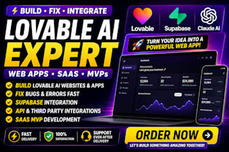 fix build lovable ai website, web app, saas mvp, supabase integration migration