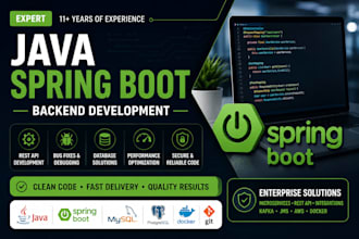 develop or fix java spring boot rest API