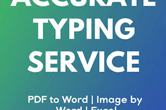 type pdf image and handwritten text to word and excel