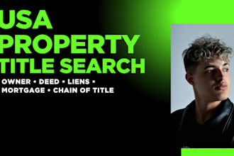do USA property title search and chain of title