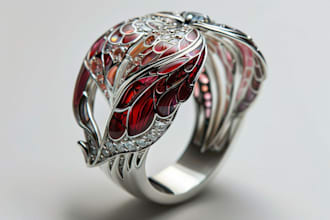 design jewelry illustration, ring, earrings