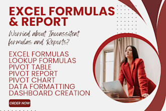 create or fix excel formulas, create pivot tables and pivot charts
