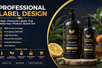 design professional product label design for your brand