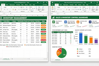 create excel inventory management, stock tracker sales and inventory spreadsheet