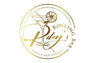 create creative and good looking bartending logo design
