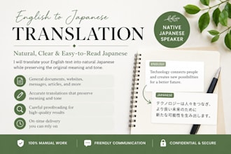translate english into natural japanese