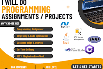 do programming assignments projects in java c sharp PHP sql