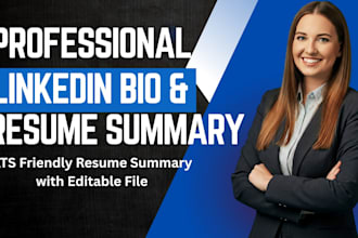 write ats friendly linkedin bio and resume summary