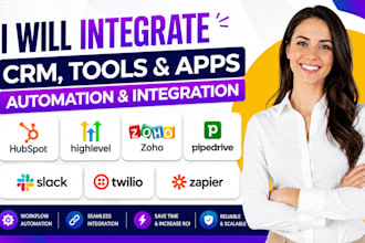 integrate hubspot gohighlevel zoho pipedrive slack twilio and zapier automation