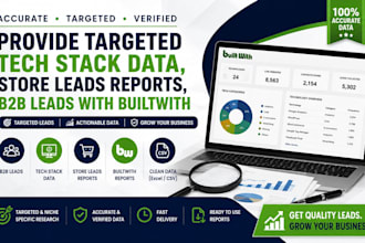 provide targeted tech stack data, store leads reports, b2b leads with builtwith