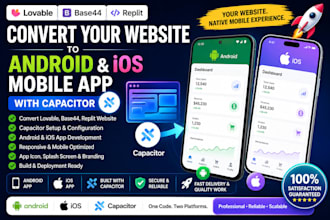 convert lovable base44 replit website to android ios mobile app with capacitor