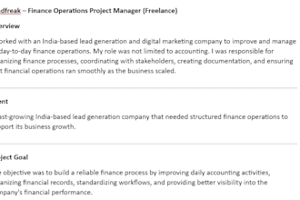 manage finance process improvement and r2r projects