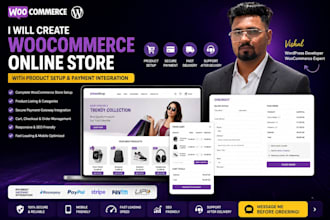 create woocommerce online store with product setup and payment