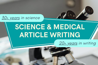 write research backed science and medical articles