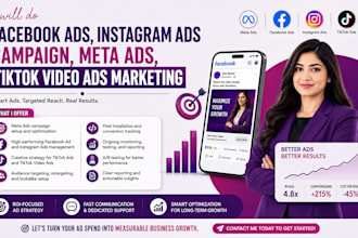 do facebook ads, instagram ads campaign, meta ads, tiktok video ads marketing