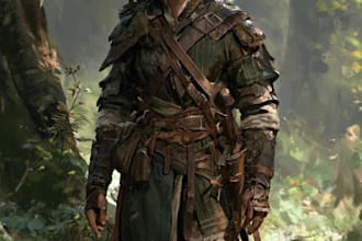 paint your dark fantasy dnd character illustration