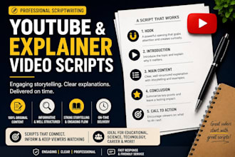 write engaging youtube and explainer video scripts