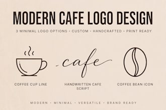 design minimal cafe and coffee shop logo