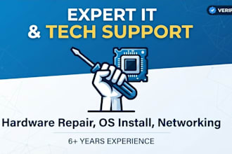 do hardware troubleshooting, os installation, and network support