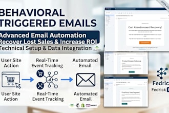 set up behavioral triggered emails and data tracking for ecommerce