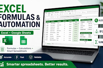 create excel formulas and automated spreadsheets