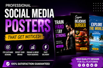design professional social media posters for your business