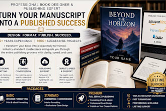 do novel and fiction book formatting, book design, amazon kdp