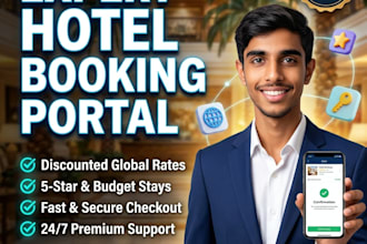 build a responsive hotel booking website with booking engine and calendar