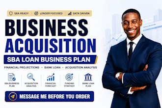 write business acquisition sba bank loan business plan financial projections