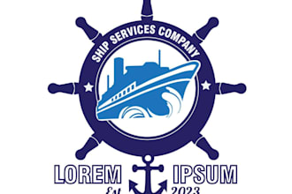 create great high quality cruise ship logo with free source file