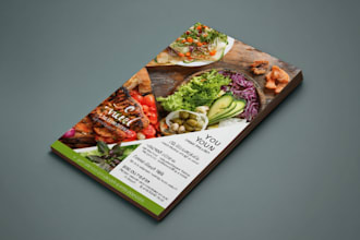 design a professional food flyer, or food poster
