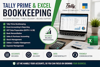 do bookkeeping and accounting in tally prime