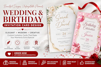 create editable canva wedding and birthday invitation cards