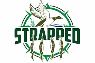 design modern duck logo with satisfaction guaranteed