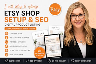 create esty varified seller account, etsy seo, etsy digital product and etsy