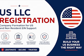do llc registration formation company registration for US and non resident ein