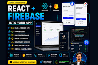 integrate optimize firebase authentication and firestore into your react app